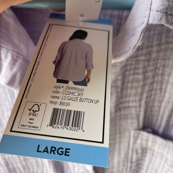 Women’s Nine West Shirt Size Large - Picture 5 of 6